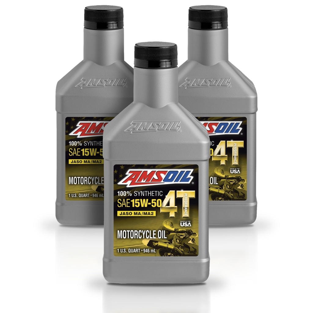 [KIT-AMMC7QT-3L] Kit 3 Litros 15W50 100% Synthetic 4T Performance 4-Stroke Motorcycle Oil AMSOIL