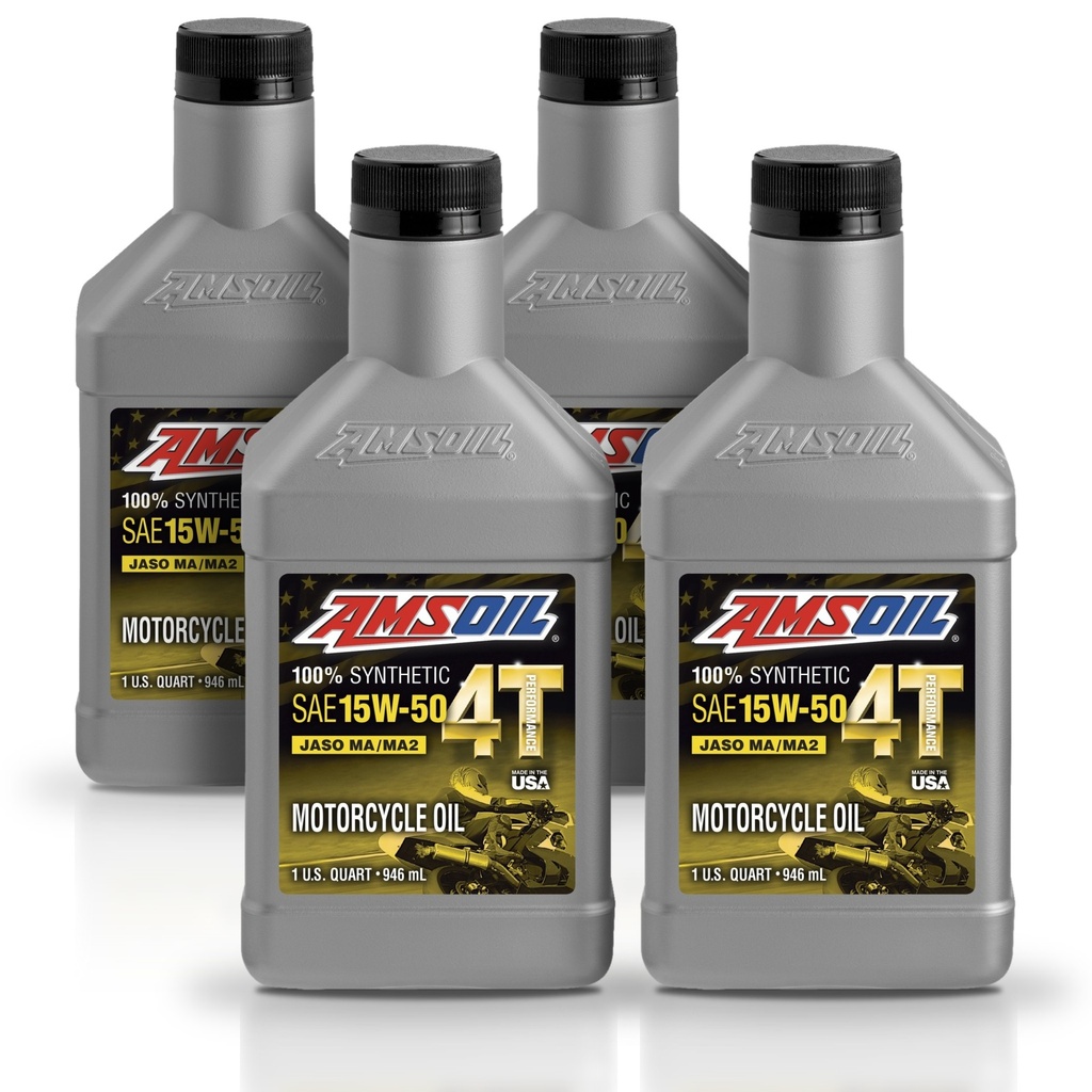 [KIT-AMMC7QT-4L] Kit 4 Litros 15W50 100% Synthetic 4T Performance 4-Stroke Motorcycle Oil AMSOIL
