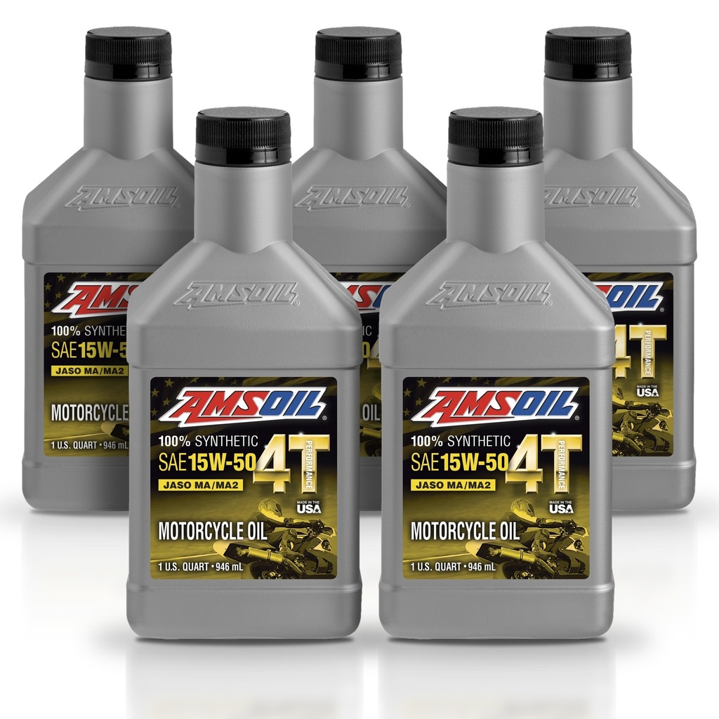 [KIT-AMMC7QT-5L] Kit 5 Litros 15W50 100% Synthetic 4T Performance 4-Stroke Motorcycle Oil AMSOIL