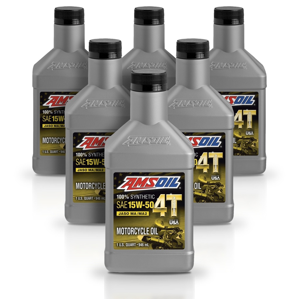 [KIT-AMMC7QT-6L] Kit 6 Litros 15W50 100% Synthetic 4T Performance 4-Stroke Motorcycle Oil AMSOIL