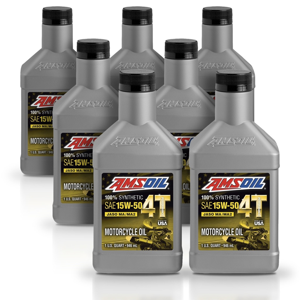 [KIT-AMMC7QT-7L] Kit 7 Litros 15W50 100% Synthetic 4T Performance 4-Stroke Motorcycle Oil AMSOIL