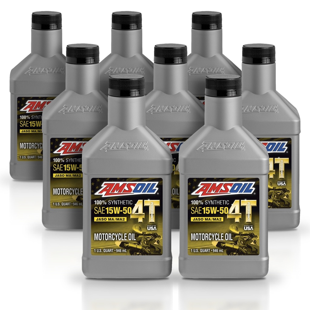 [KIT-AMMC7QT-8L] Kit 8 Litros 15W50 100% Synthetic 4T Performance 4-Stroke Motorcycle Oil AMSOIL