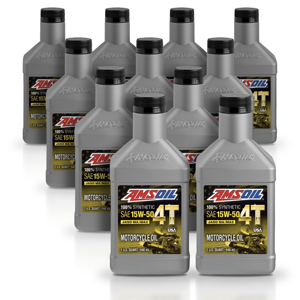 [KIT-AMMC7QT-11L] Kit 11 Litros 15W50 100% Synthetic 4T Performance 4-Stroke Motorcycle Oil AMSOIL