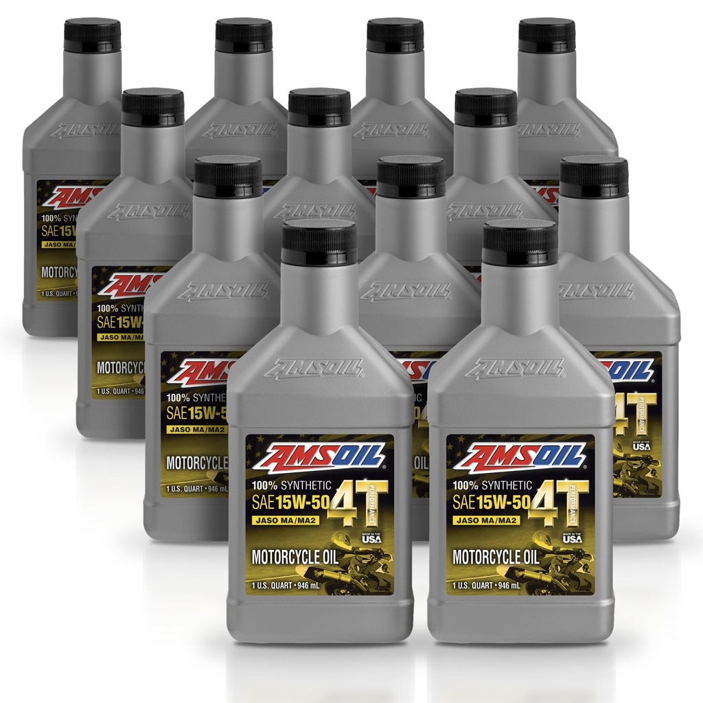 [KIT-AMMC7QT-12L] Kit 12 Litros 15W50 100% Synthetic 4T Performance 4-Stroke Motorcycle Oil AMSOIL
