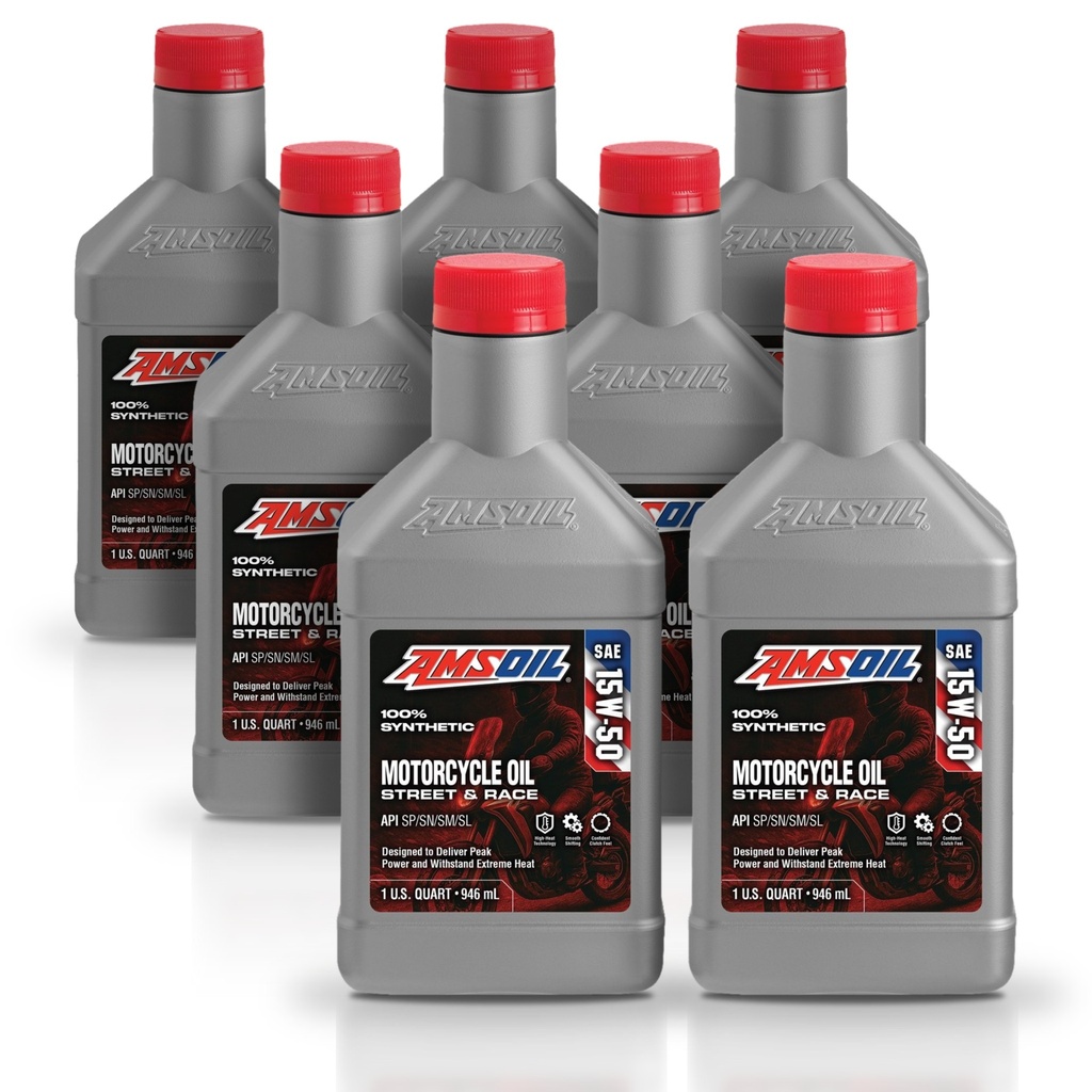 [KIT-AMMFFQT-7L] Kit 7 Litros 15W50 Synthetic Metric Motorcycle Oil AMSOIL