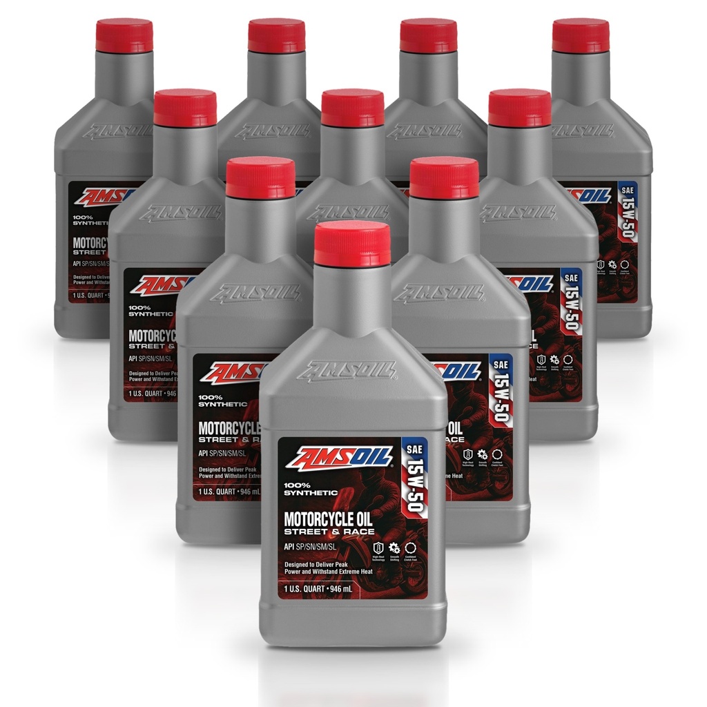 [KIT-AMMFFQT-10L] Kit 10 Litros 15W50 Synthetic Metric Motorcycle Oil AMSOIL