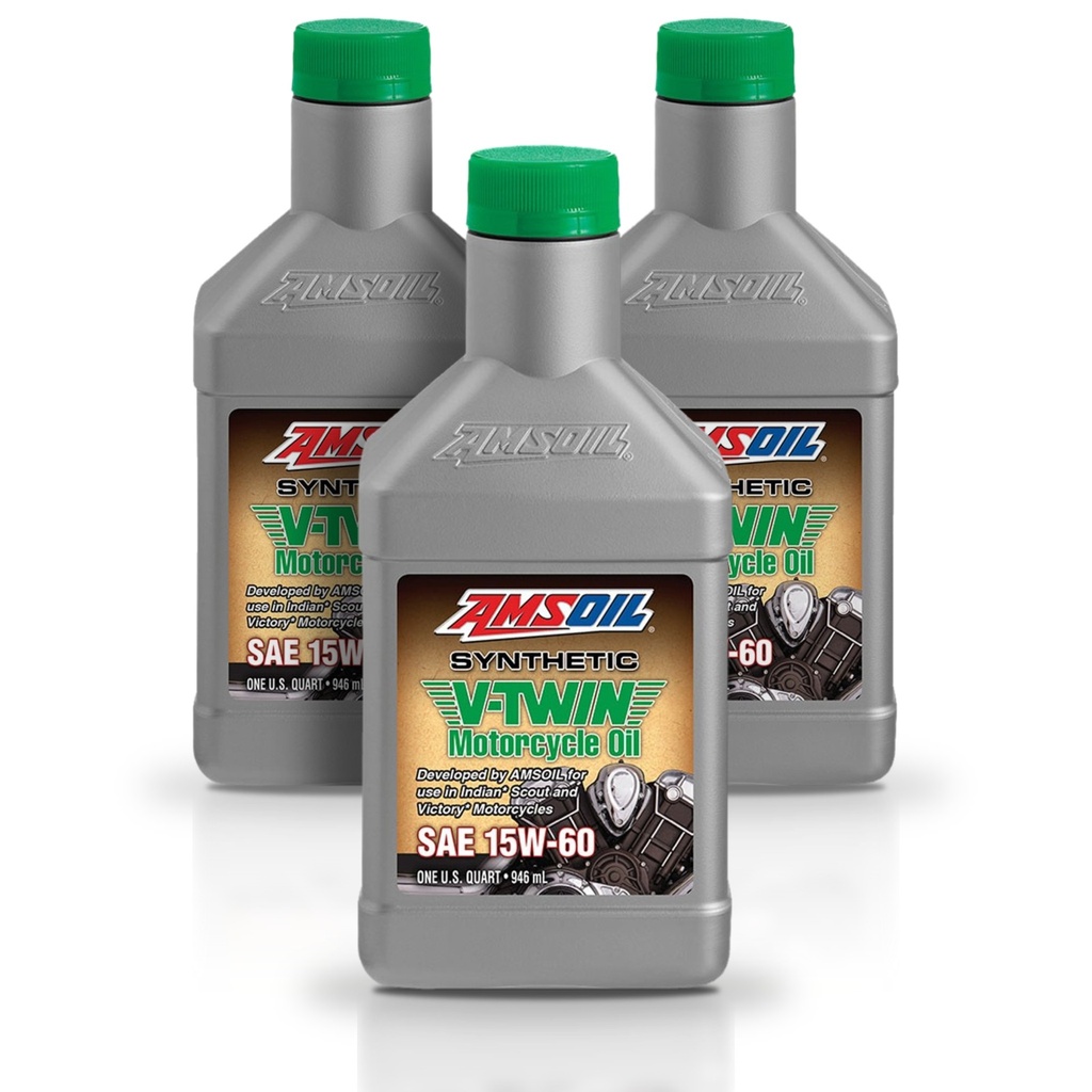 [KIT-AMMSVQT-3L] Kit 3 Litros 15W60 Synthetic V-Twin Motorcycle Oil AMSOIL