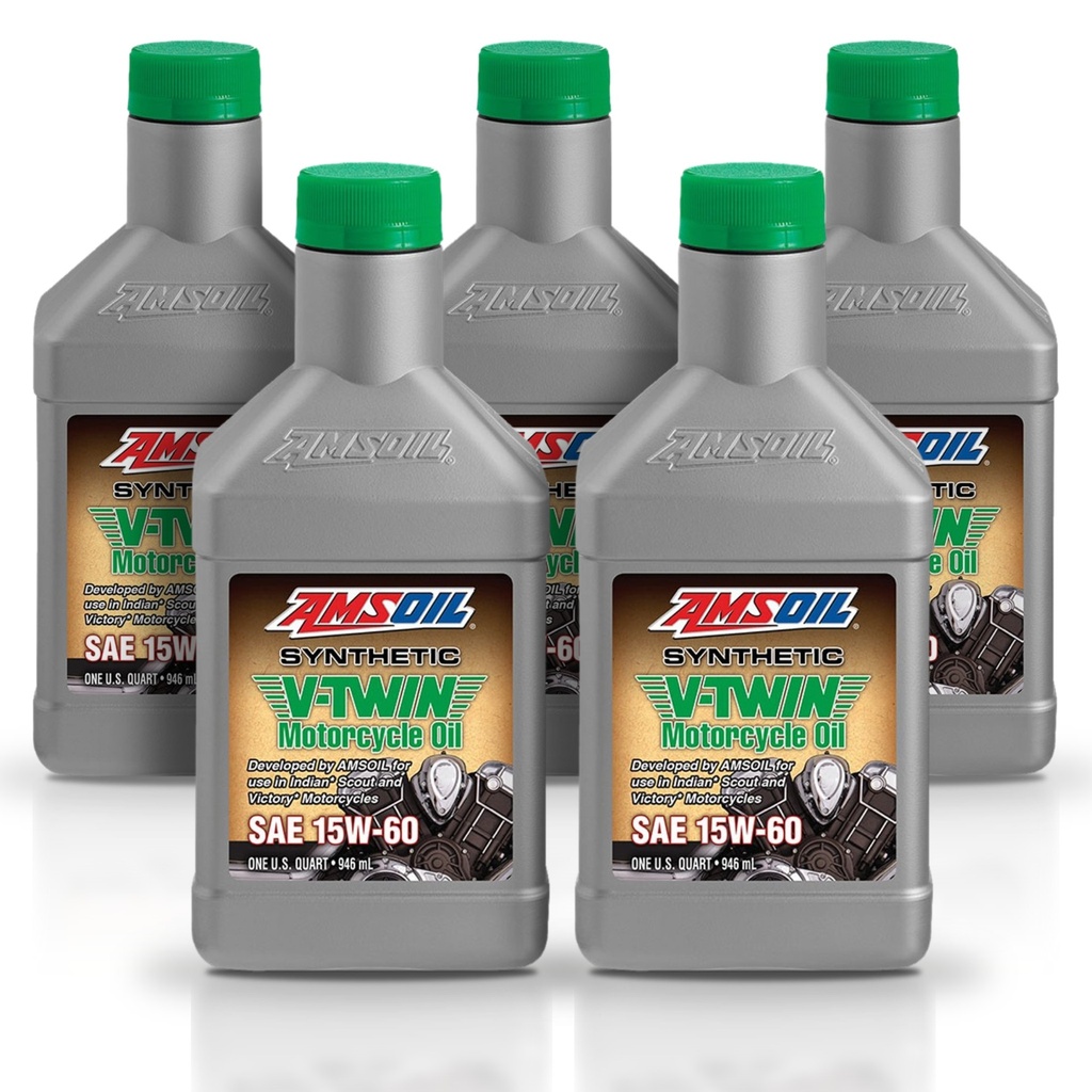 [KIT-AMMSVQT-5L] Kit 5 Litros 15W60 Synthetic V-Twin Motorcycle Oil AMSOIL