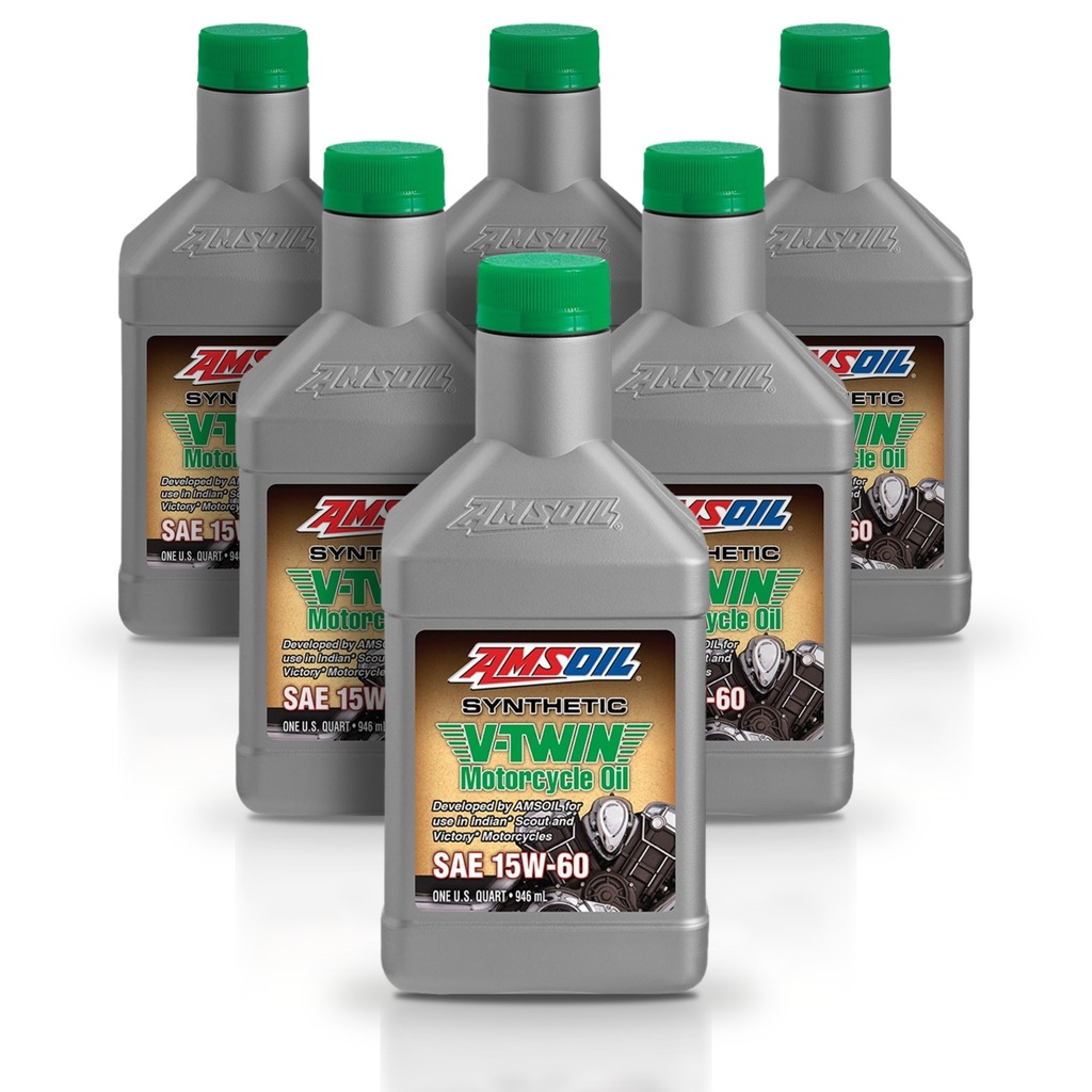 [KIT-AMMSVQT-6L] Kit 6 Litros 15W60 Synthetic V-Twin Motorcycle Oil AMSOIL