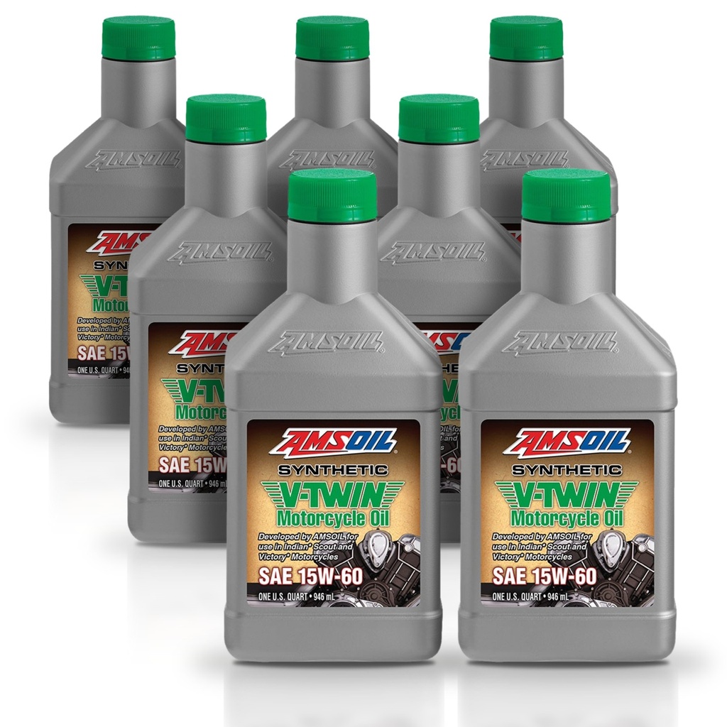 [KIT-AMMSVQT-7L] Kit 7 Litros 15W60 Synthetic V-Twin Motorcycle Oil AMSOIL