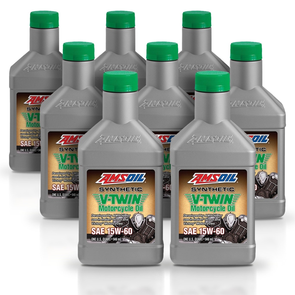 [KIT-AMMSVQT-8L] Kit 8 Litros 15W60 Synthetic V-Twin Motorcycle Oil AMSOIL
