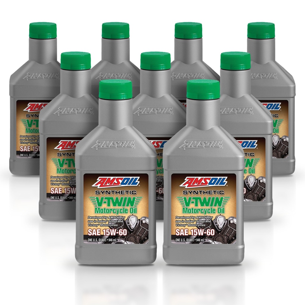 [KIT-AMMSVQT-9L] Kit 9 Litros 15W60 Synthetic V-Twin Motorcycle Oil AMSOIL
