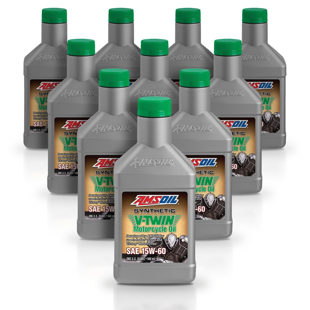 [KIT-AMMSVQT-10L] Kit 10 Litros 15W60 Synthetic V-Twin Motorcycle Oil AMSOIL