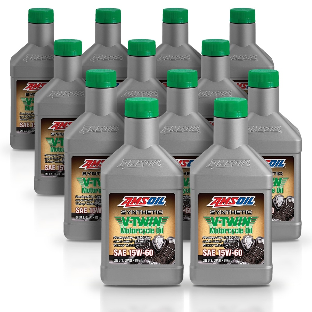 [KIT-AMMSVQT-12L] Kit 12 Litros 15W60 Synthetic V-Twin Motorcycle Oil AMSOIL