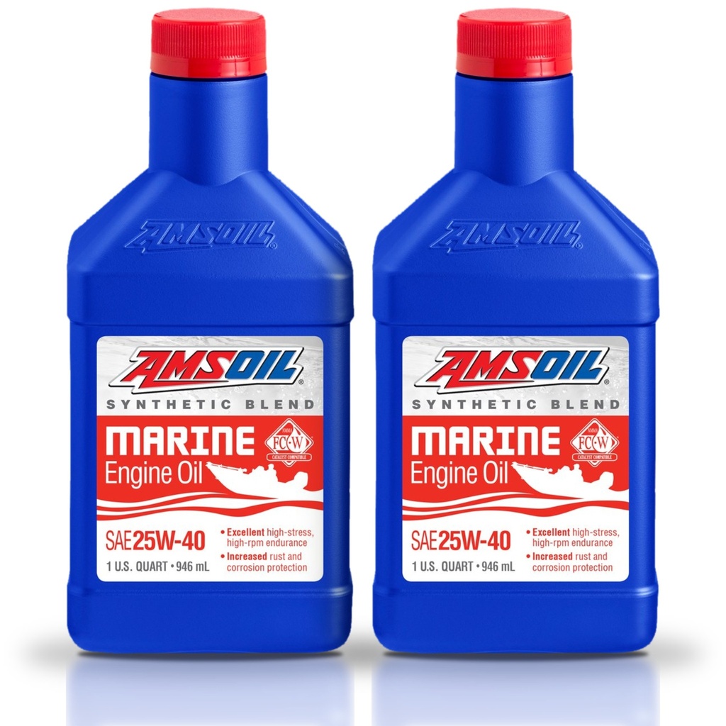 [KIT-AMWCMQT-2L] Kit 2 Litros 25W40 Synthetic-Blend Marine Engine Oil AMSOIL
