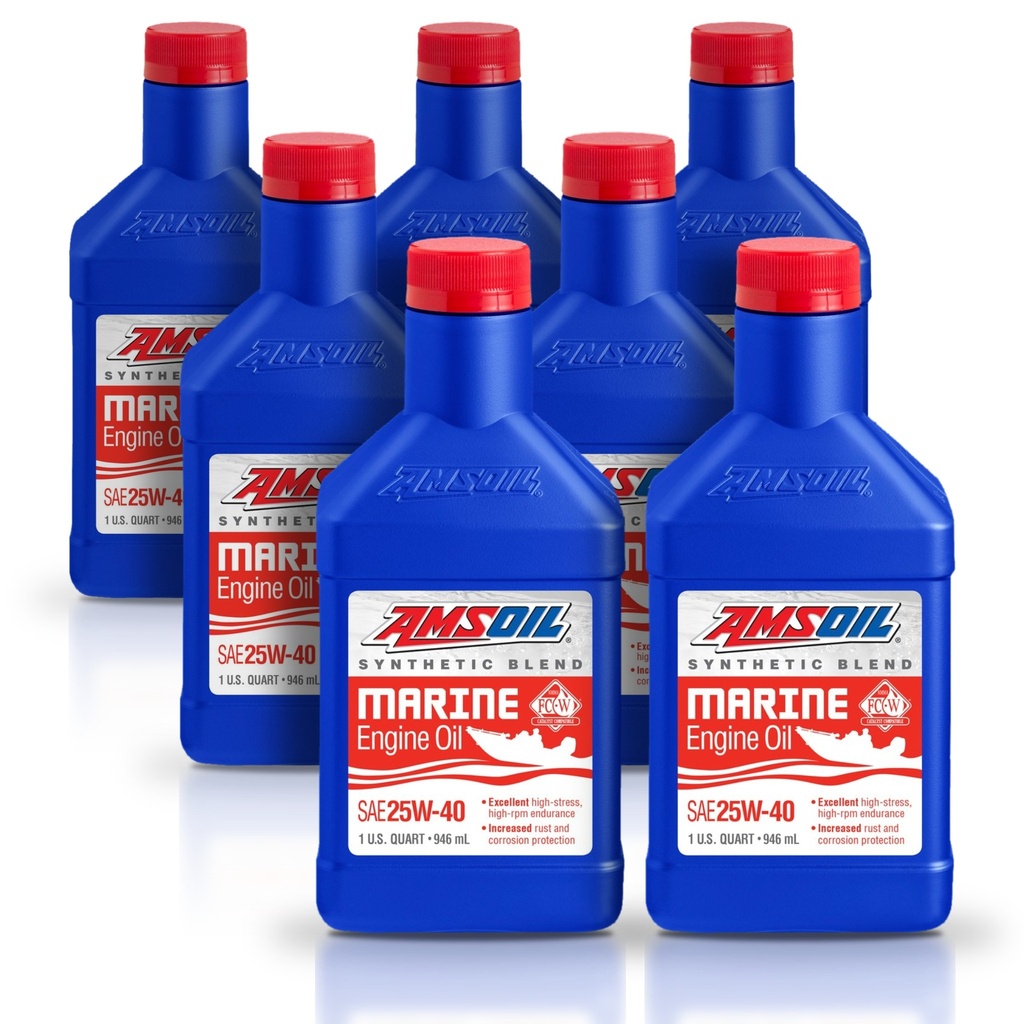 [KIT-AMWCMQT-7L] Kit 7 Litros 25W40 Synthetic-Blend Marine Engine Oil AMSOIL