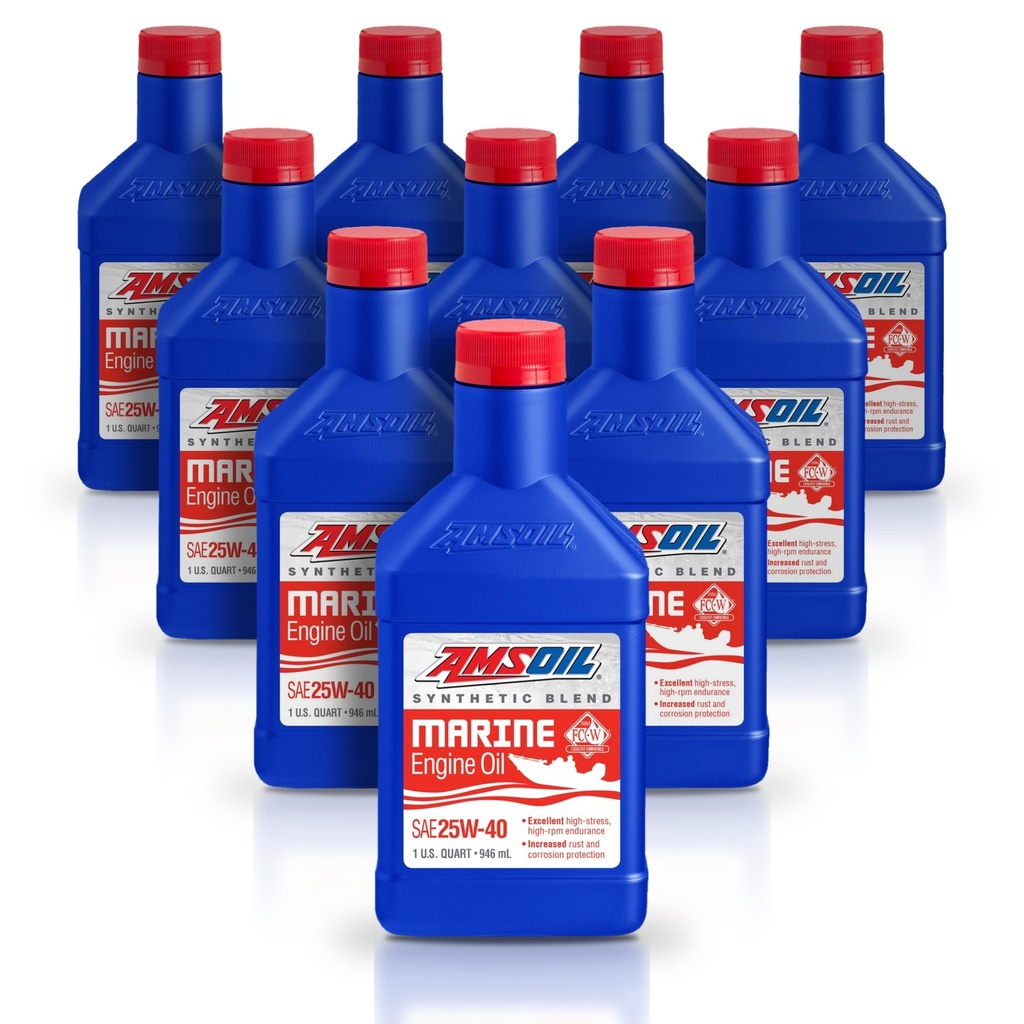 [KIT-AMWCMQT-10L] Kit 10 Litros 25W40 Synthetic-Blend Marine Engine Oil AMSOIL