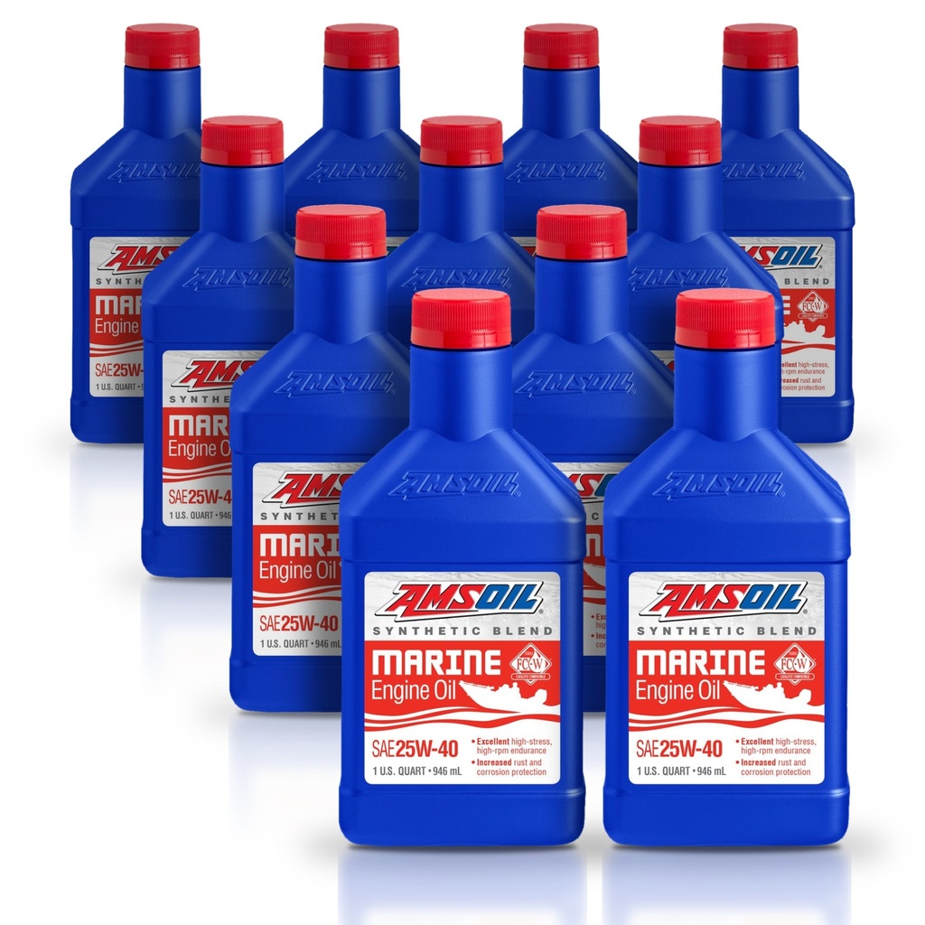 [KIT-AMWCMQT-11L] Kit 11 Litros 25W40 Synthetic-Blend Marine Engine Oil AMSOIL