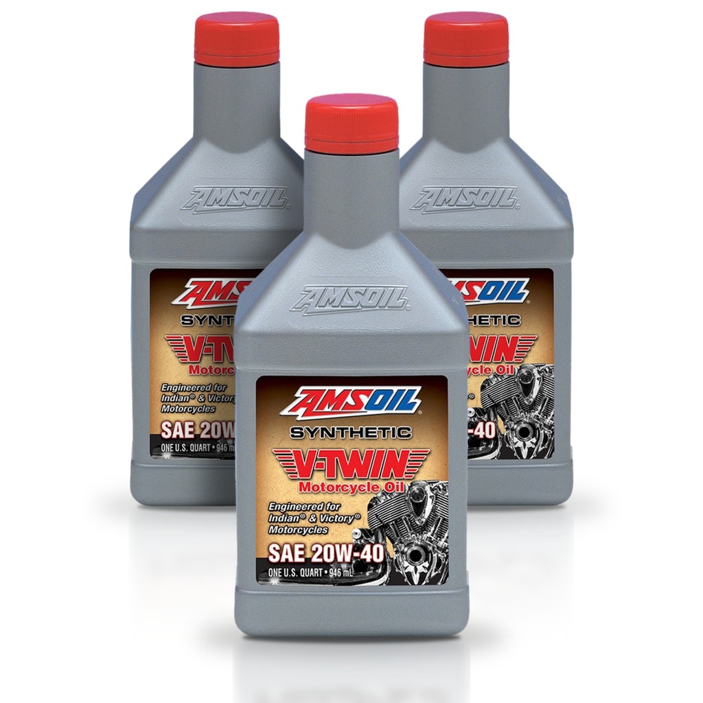[KIT-AMMVIQT-3L] Kit 3 Litros 20W40 Synthetic V-Twin Motorcycle Oil AMSOIL