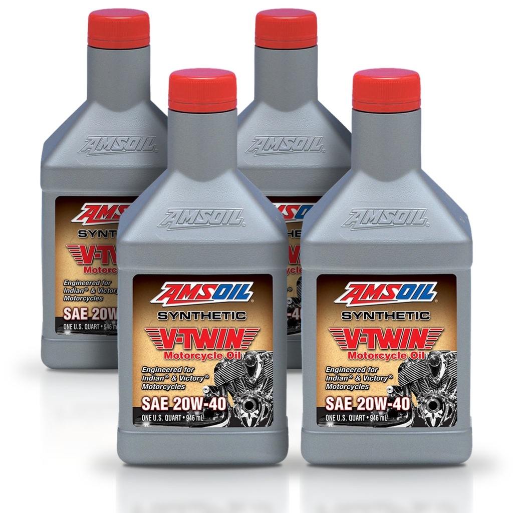 [KIT-AMMVIQT-4L] Kit 4 Litros 20W40 Synthetic V-Twin Motorcycle Oil AMSOIL