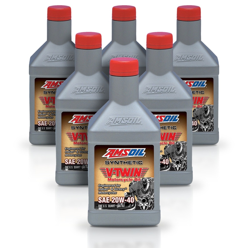 [KIT-AMMVIQT-6L] Kit 6 Litros 20W40 Synthetic V-Twin Motorcycle Oil AMSOIL