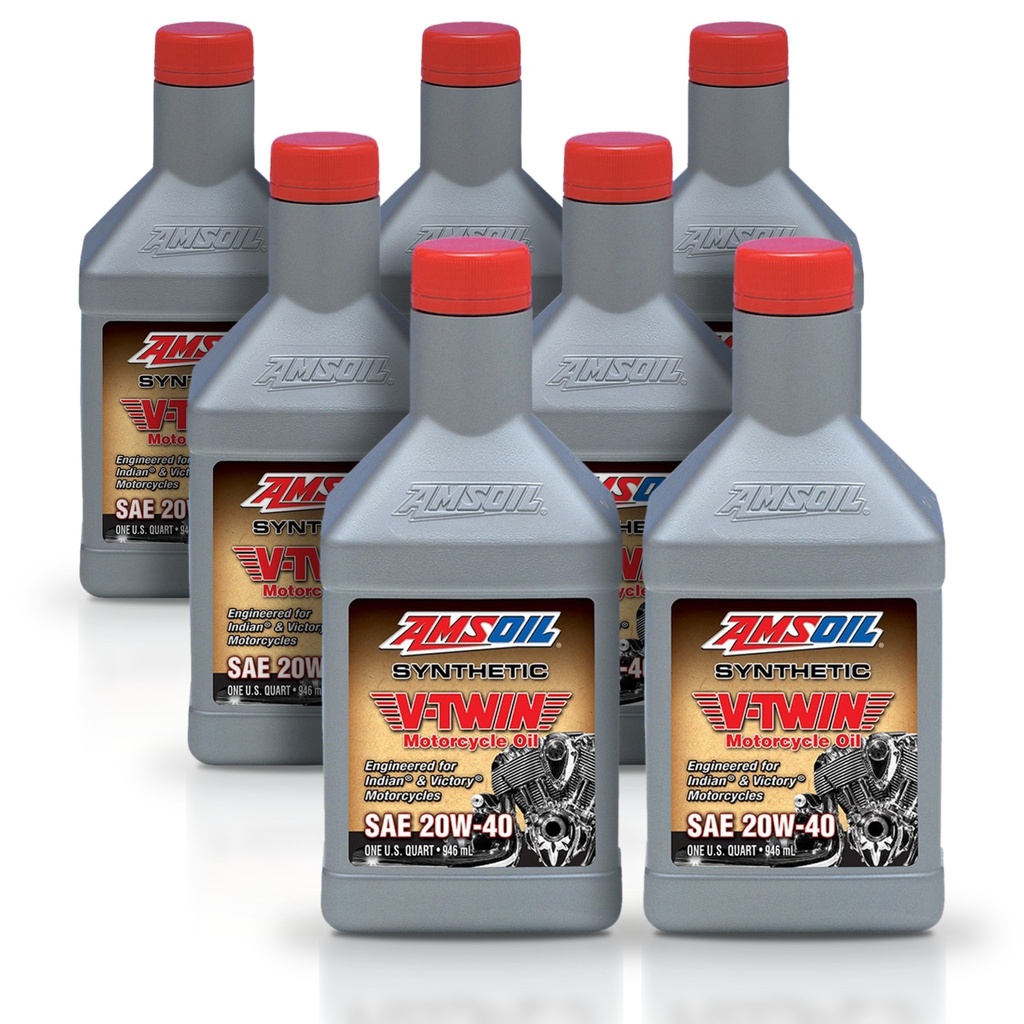 [KIT-AMMVIQT-7L] Kit 7 Litros 20W40 Synthetic V-Twin Motorcycle Oil AMSOIL