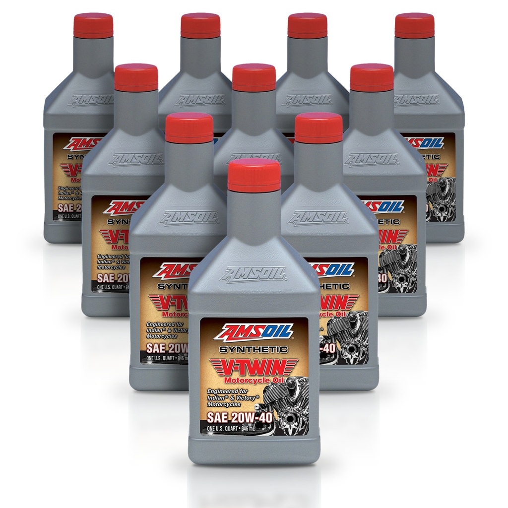 [KIT-AMMVIQT-10L] Kit 10 Litros 20W40 Synthetic V-Twin Motorcycle Oil AMSOIL