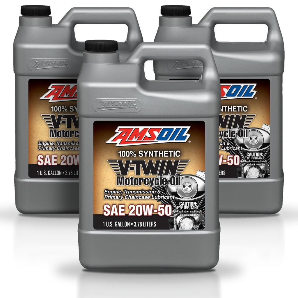 [KIT-AMMCV1G-3G] Kit 3 Galones 20W50 Synthetic Motorcycle Oil AMSOIL