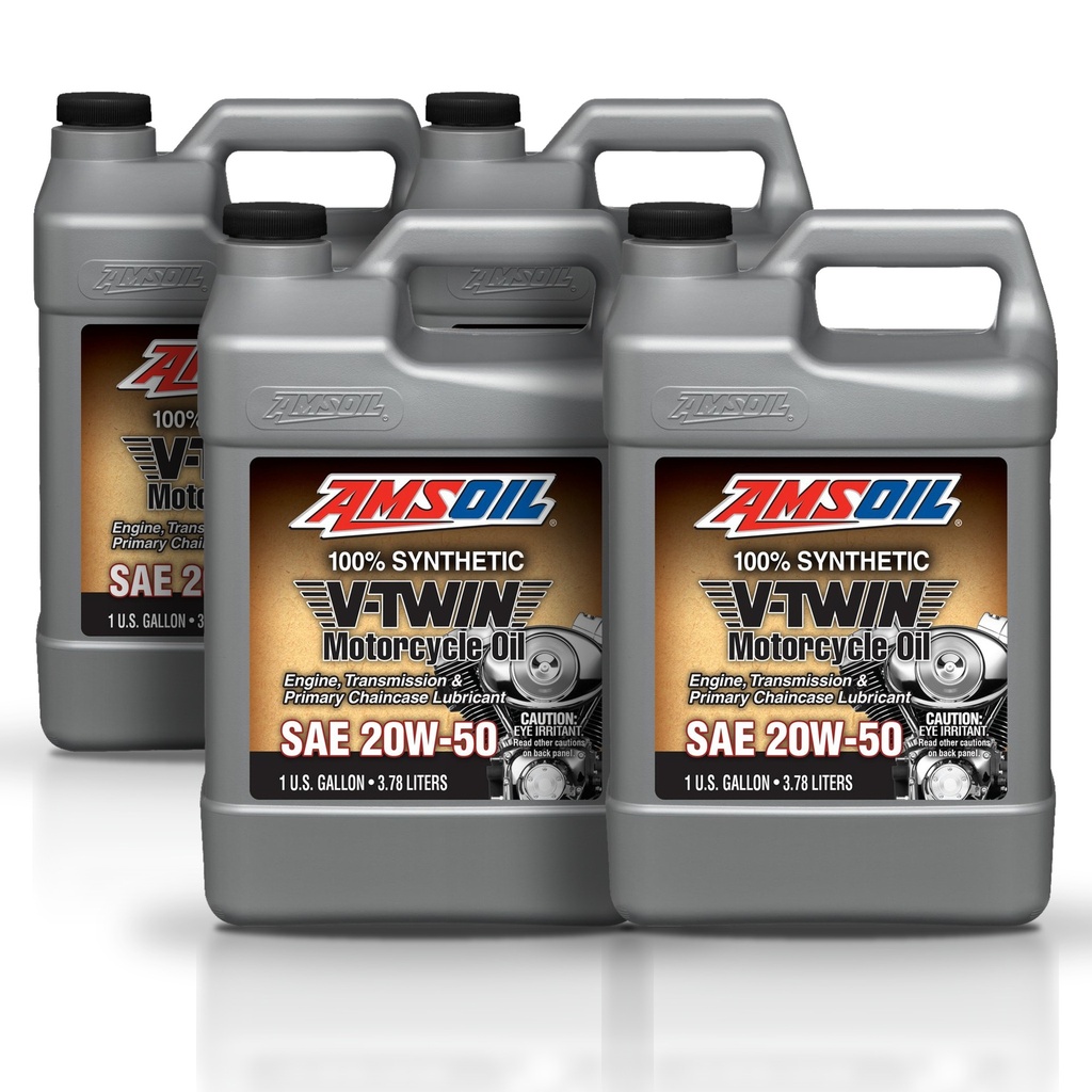 [KIT-AMMCV1G-4G] Kit 4 Galones 20W50 Synthetic Motorcycle Oil AMSOIL