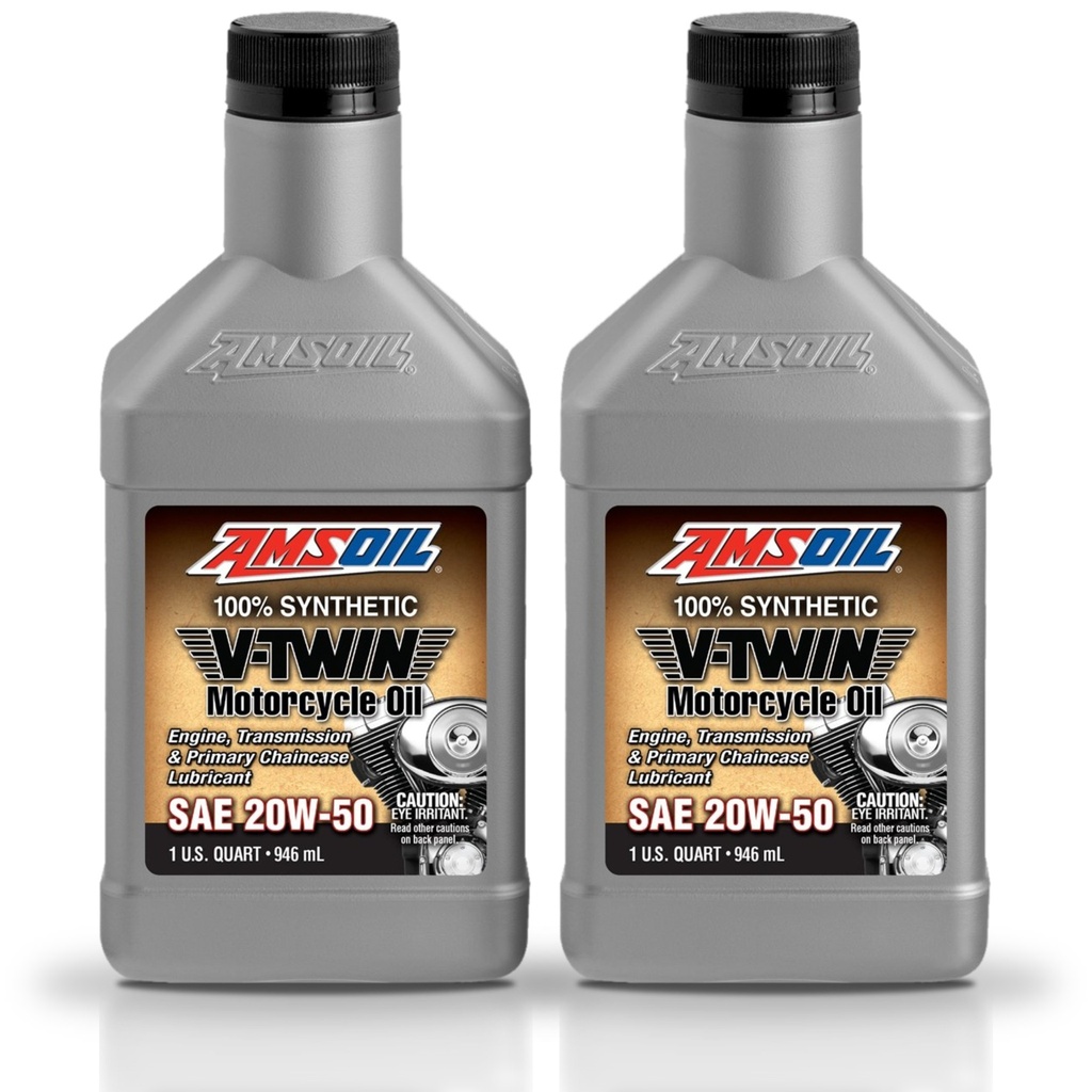 [KIT-AMMCVQT-2L] Kit 2 Litros 20W50 Synthetic Motorcycle Oil AMSOIL