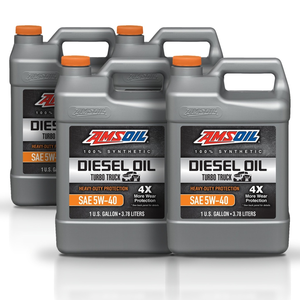 [KIT-AMADO1G-4G] Kit 4 Galones 5W40 Heavy-Duty Synthetic Diesel Oil AMSOIL