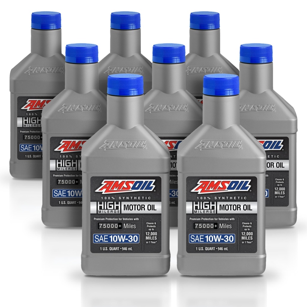 [KIT-AMHM1030QT-8L] Kit 8 Litros Aceite 10W30 sintetico alto km 946 ml AMSOIL