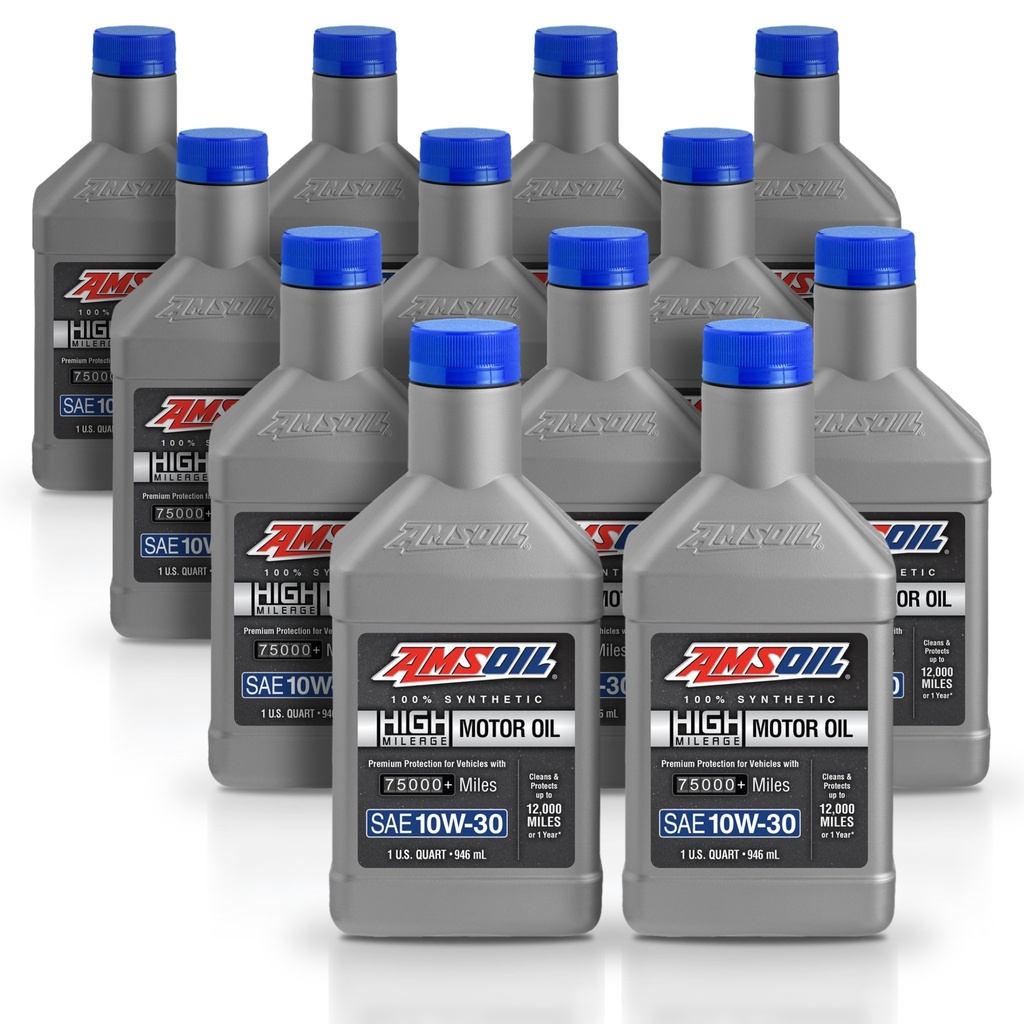 [KIT-AMHM1030QT-12L] Kit 12 Litros Aceite 10W30 sintetico alto km 946 ml AMSOIL