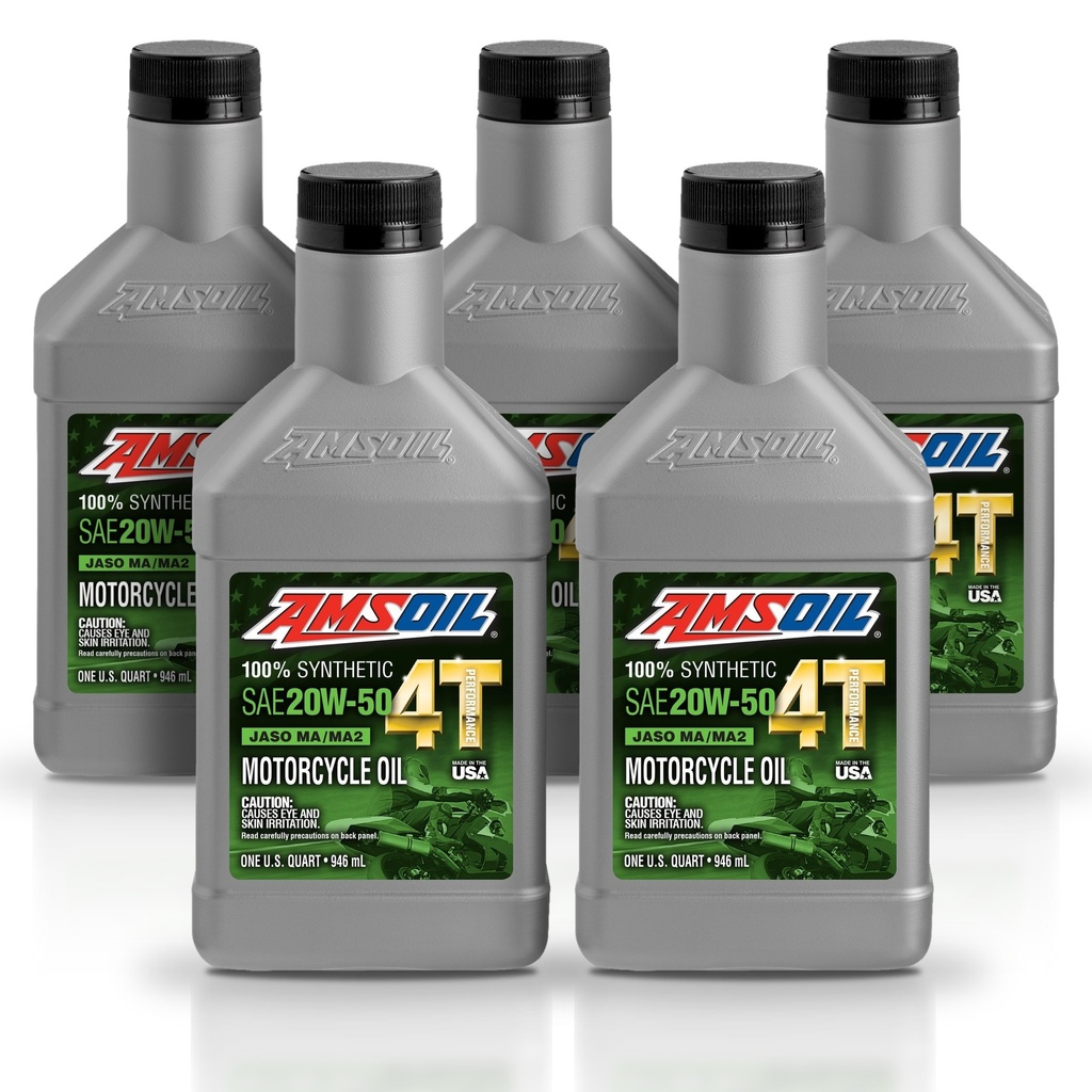 [KIT-AMMC5QT-5L] Kit 5 Litros ACEITE 4T 100 SINTETICO 20W50 AMSOIL