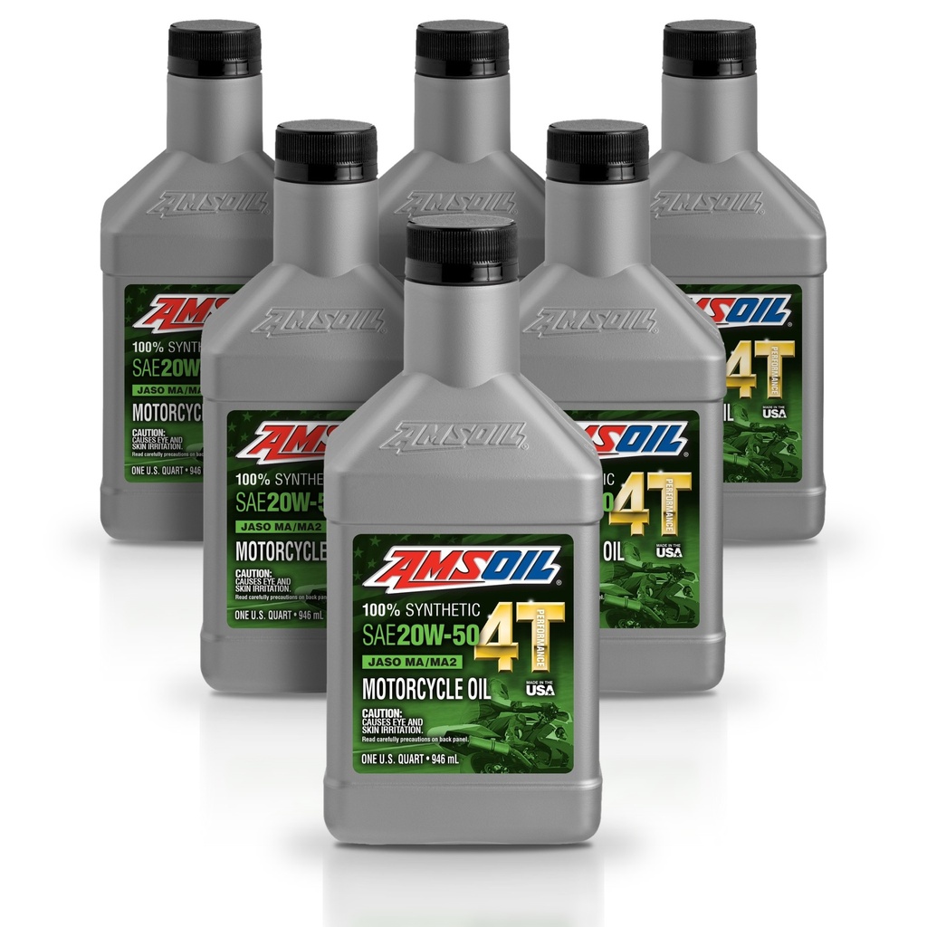 [KIT-AMMC5QT-6L] Kit 6 Litros ACEITE 4T 100 SINTETICO 20W50 AMSOIL