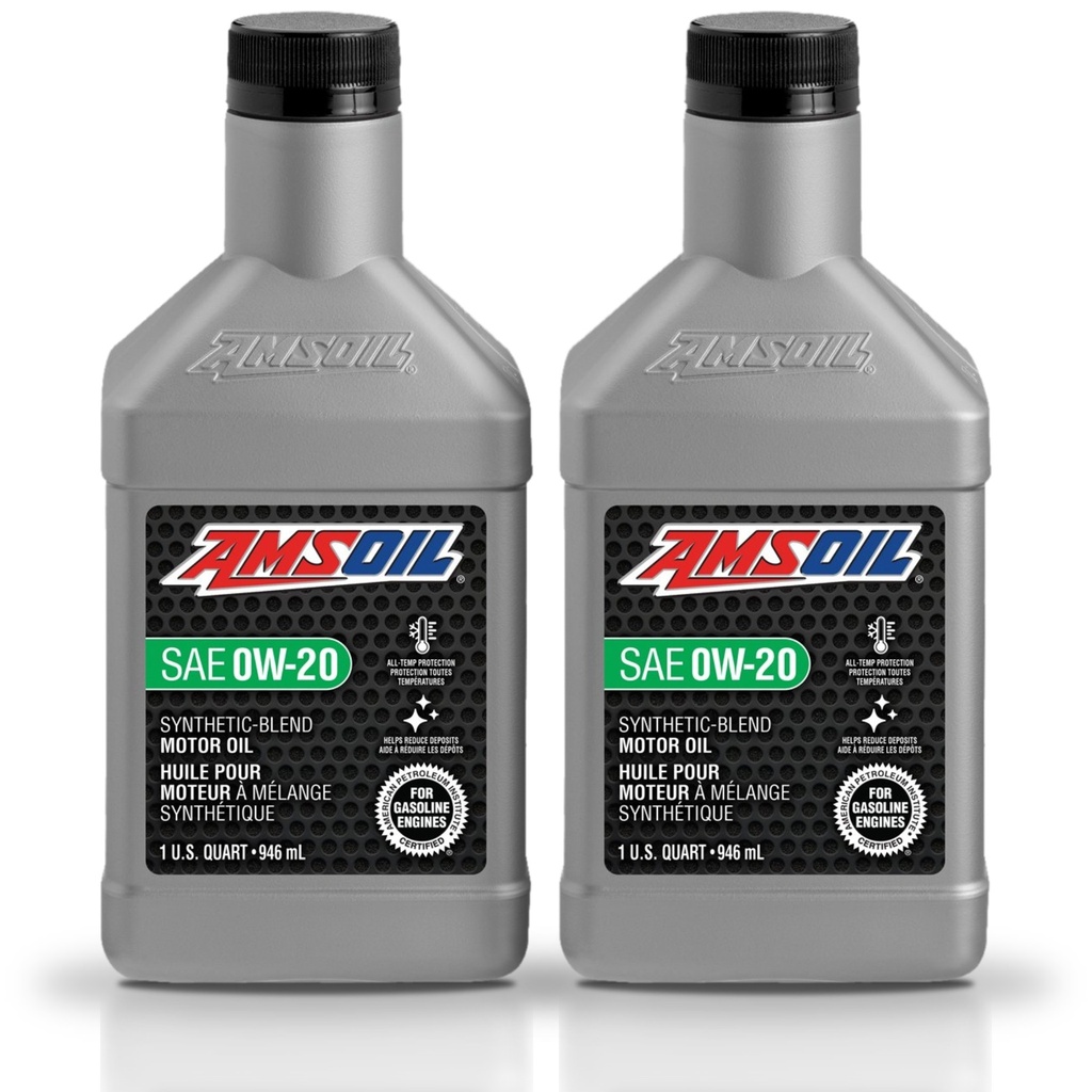 [KIT-AMSB020QT-2L] Kit 2 Litros Aceite motor Semisintetico 0W20 946 ML AMSOIL