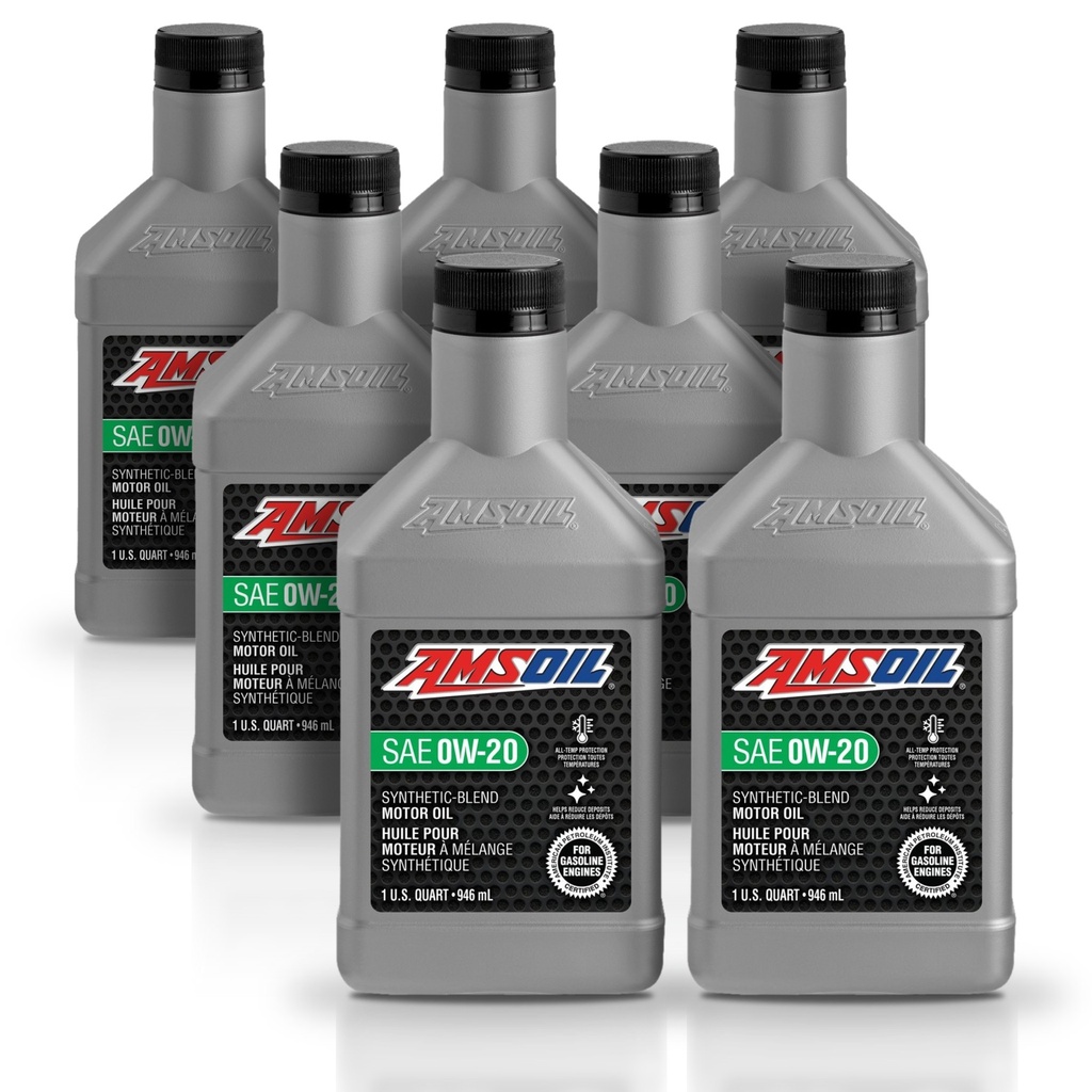 [KIT-AMSB020QT-7L] Kit 7 Litros Aceite motor Semisintetico 0W20 946 ML AMSOIL
