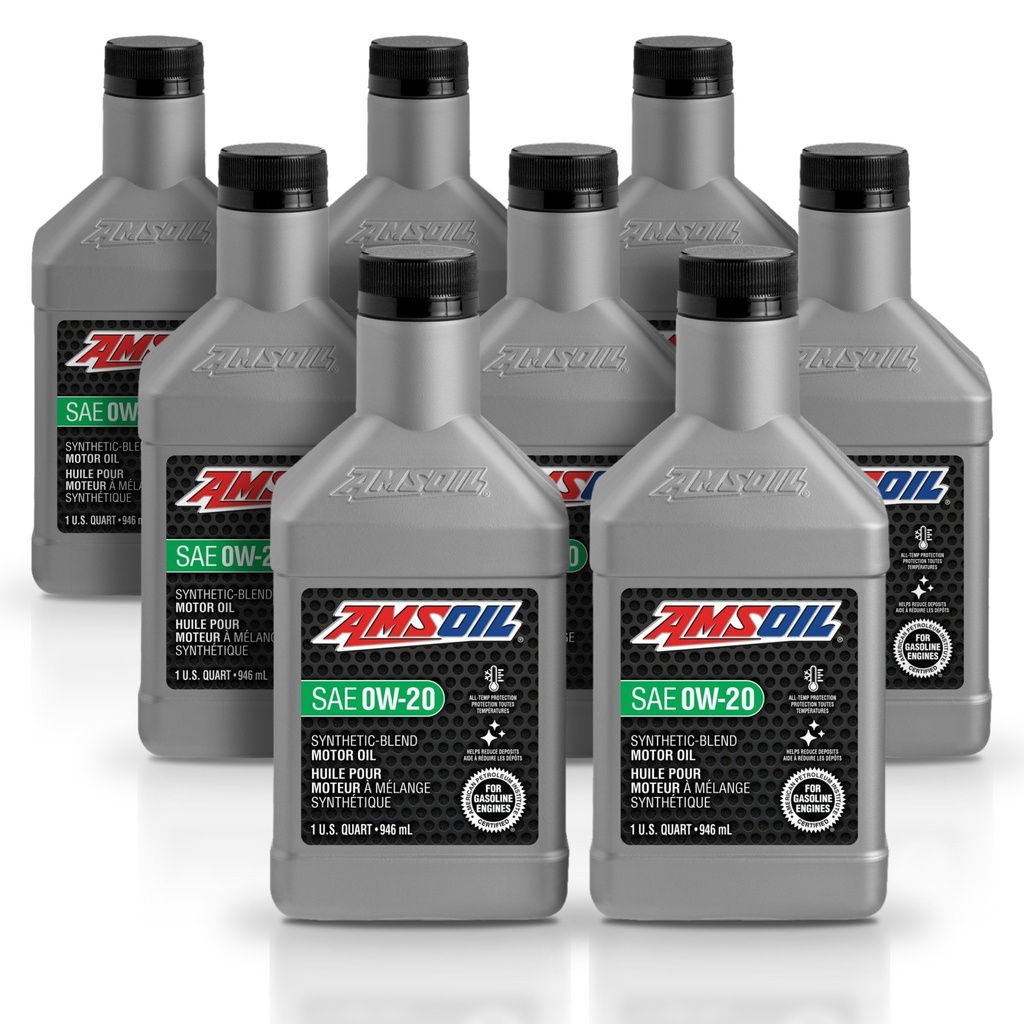 [KIT-AMSB020QT-8L] Kit 8 Litros Aceite motor Semisintetico 0W20 946 ML AMSOIL