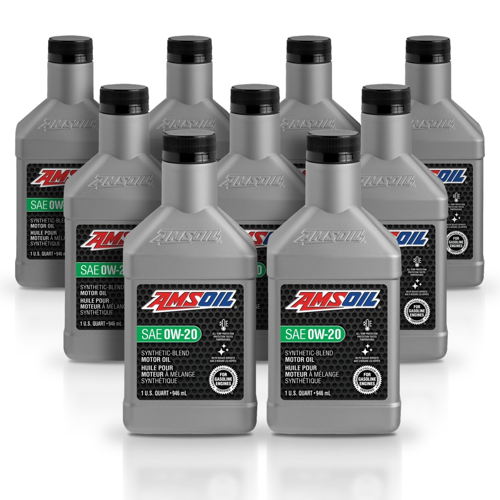 [KIT-AMSB020QT-9L] Kit 9 Litros Aceite motor Semisintetico 0W20 946 ML AMSOIL