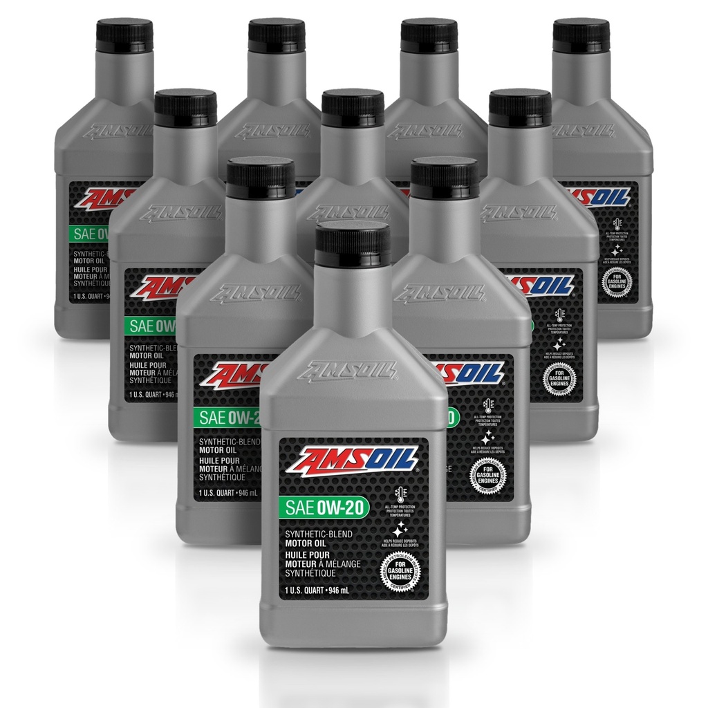 [KIT-AMSB020QT-10L] Kit 10 Litros Aceite motor Semisintetico 0W20 946 ML AMSOIL