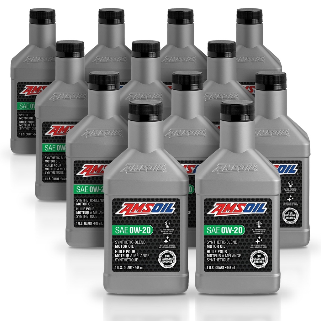 [KIT-AMSB020QT-12L] Kit 12 Litros Aceite motor Semisintetico 0W20 946 ML AMSOIL