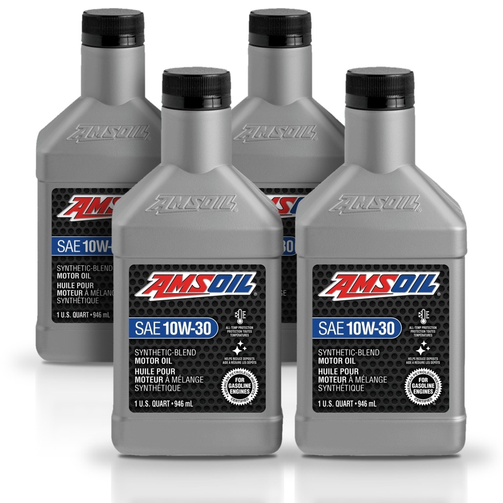 [KIT-AMSB1030QT-4L] Kit 4 Litros Aceite motor Semisintetico 10W30 946 ML AMSOIL