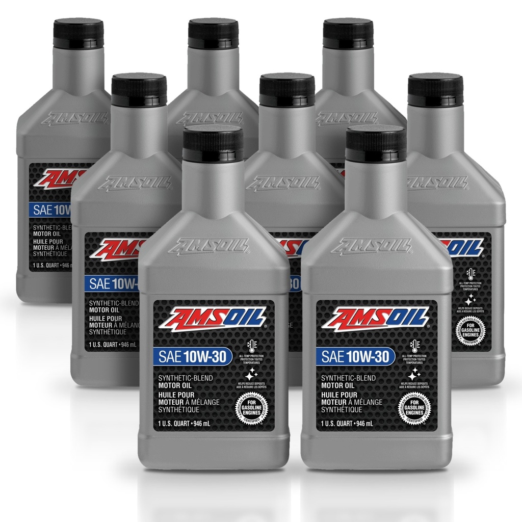 [KIT-AMSB1030QT-8L] Kit 8 Litros Aceite motor Semisintetico 10W30 946 ML AMSOIL