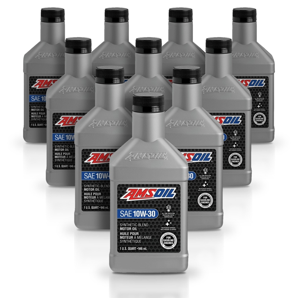 [KIT-AMSB1030QT-10L] Kit 10 Litros Aceite motor Semisintetico 10W30 946 ML AMSOIL