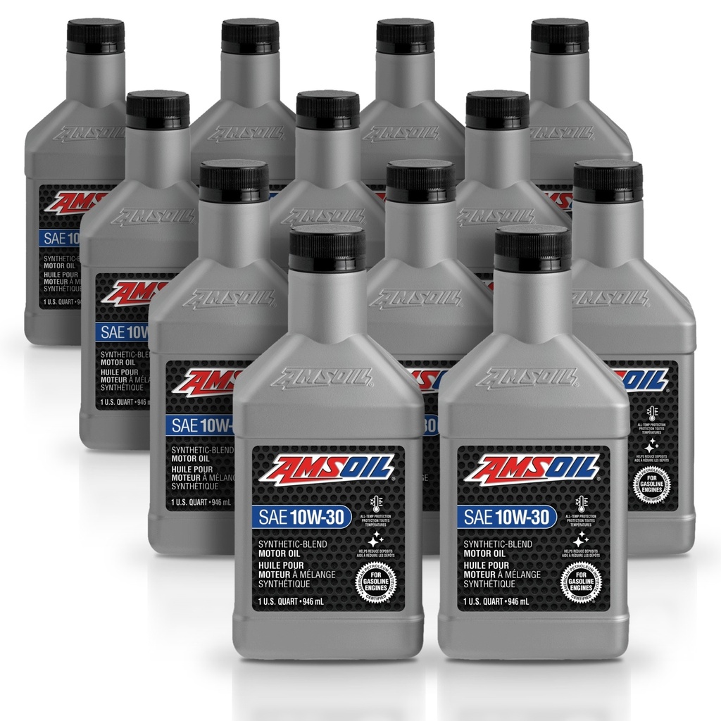 [KIT-AMSB1030QT-12L] Kit 12 Litros Aceite motor Semisintetico 10W30 946 ML AMSOIL