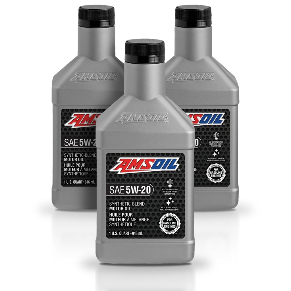 [KIT-AMSB520QT-3L] Kit 3 Litros Aceite motor Semisintetico 5W20 946 ML AMSOIL