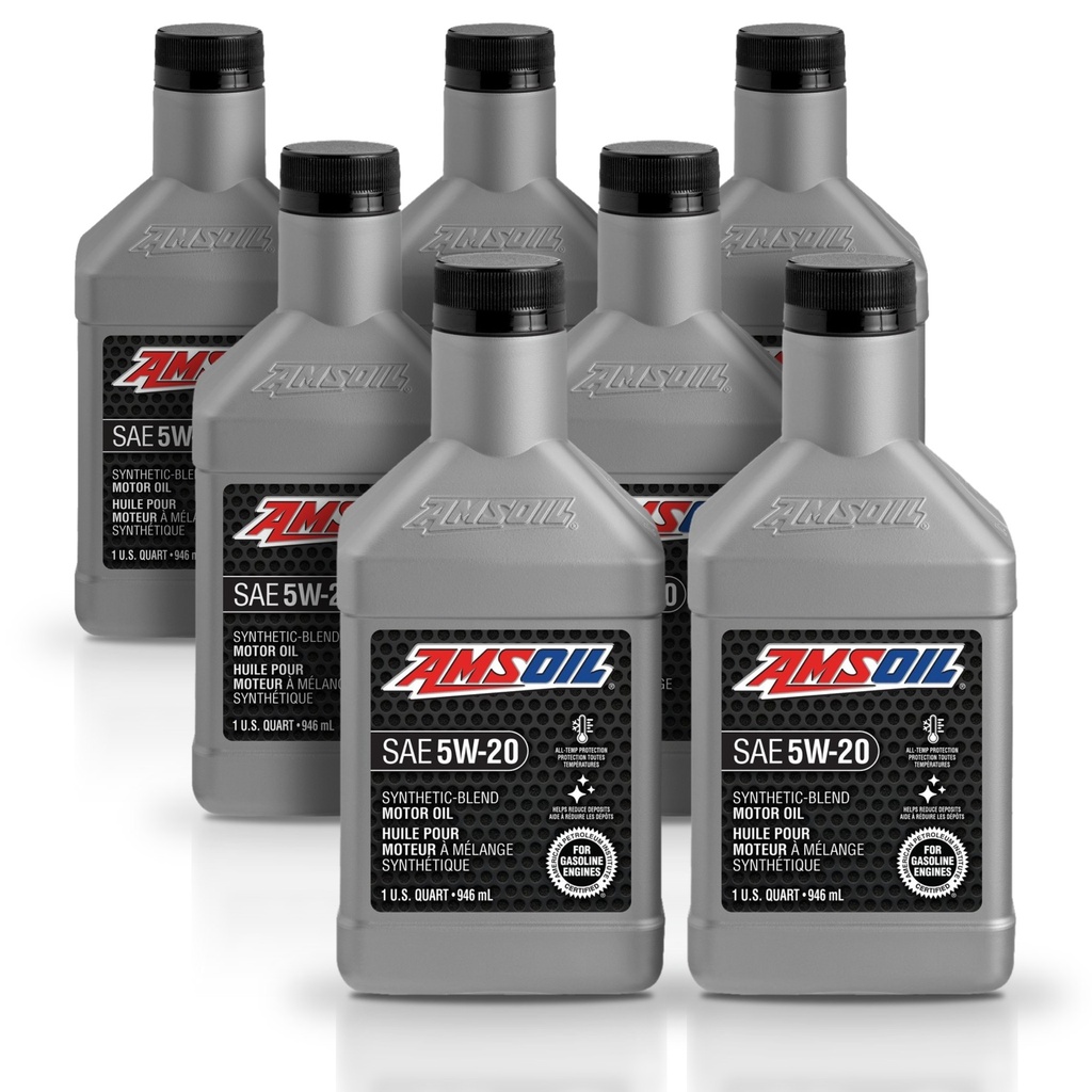 [KIT-AMSB520QT-7L] Kit 7 Litros Aceite motor Semisintetico 5W20 946 ML AMSOIL
