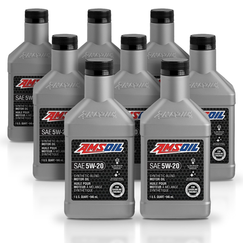 [KIT-AMSB520QT-8L] Kit 8 Litros Aceite motor Semisintetico 5W20 946 ML AMSOIL