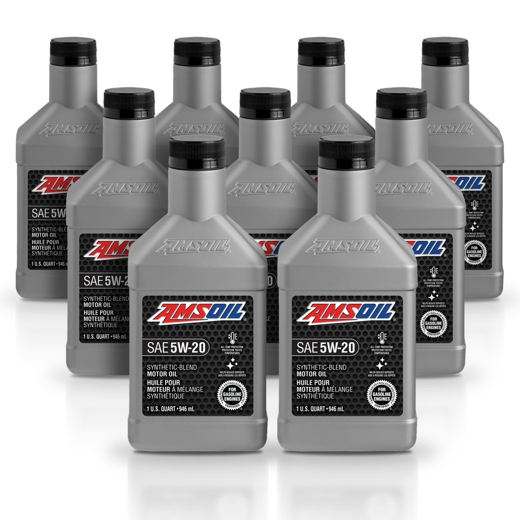 [KIT-AMSB520QT-9L] Kit 9 Litros Aceite motor Semisintetico 5W20 946 ML AMSOIL