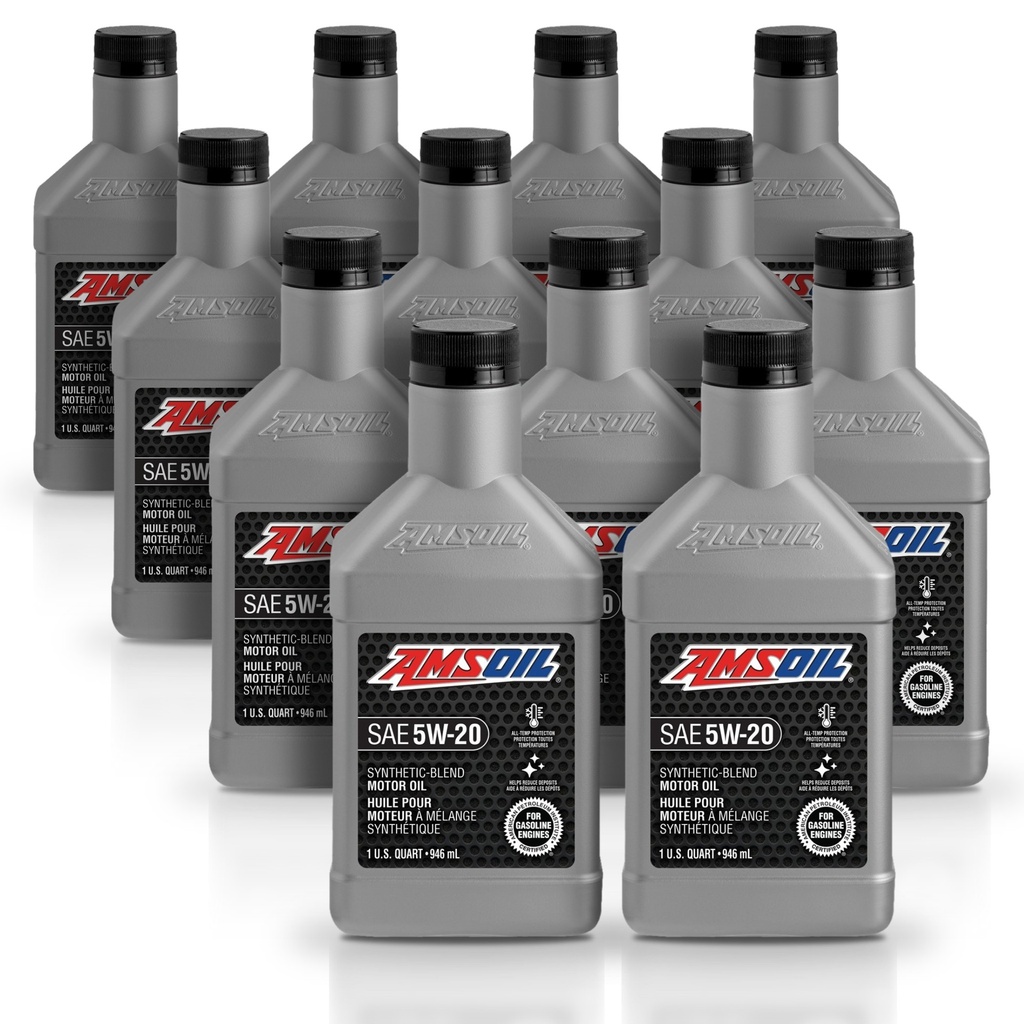 [KIT-AMSB520QT-12L] Kit 12 Litros Aceite motor Semisintetico 5W20 946 ML AMSOIL